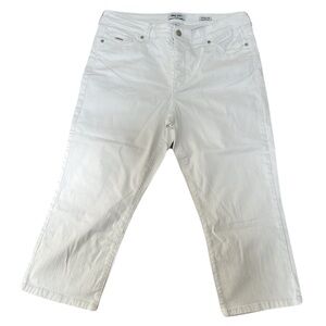 Nine West Chrystie Capris Jeans 5 pocket White Sz 14 cotton 2% spandex Like New